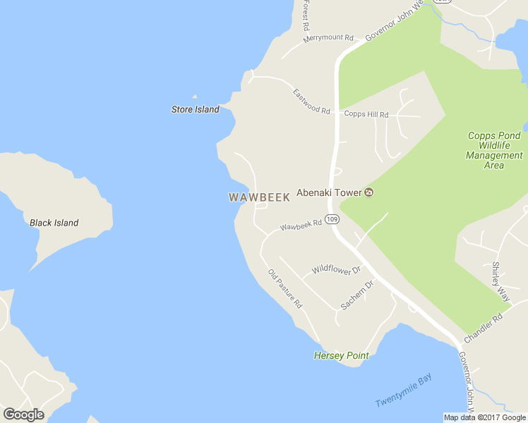 map of restaurants, bars, coffee shops, grocery stores, and more near 16 Wawbeek Road in Tuftonboro