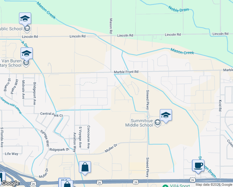 map of restaurants, bars, coffee shops, grocery stores, and more near 4003 Bobwhite Street in Caldwell