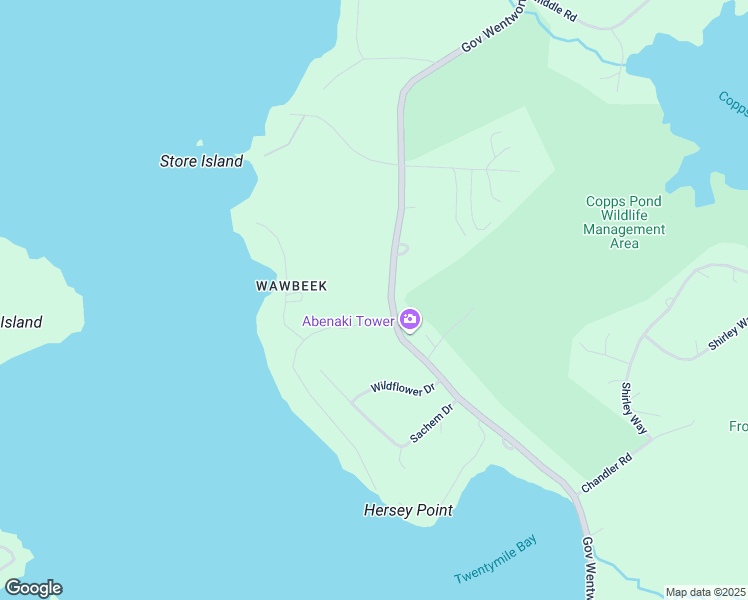 map of restaurants, bars, coffee shops, grocery stores, and more near 1 Wabeek Road in Tuftonboro
