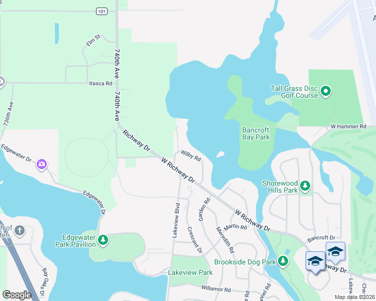 map of restaurants, bars, coffee shops, grocery stores, and more near 1923 Wilby Road in Albert Lea
