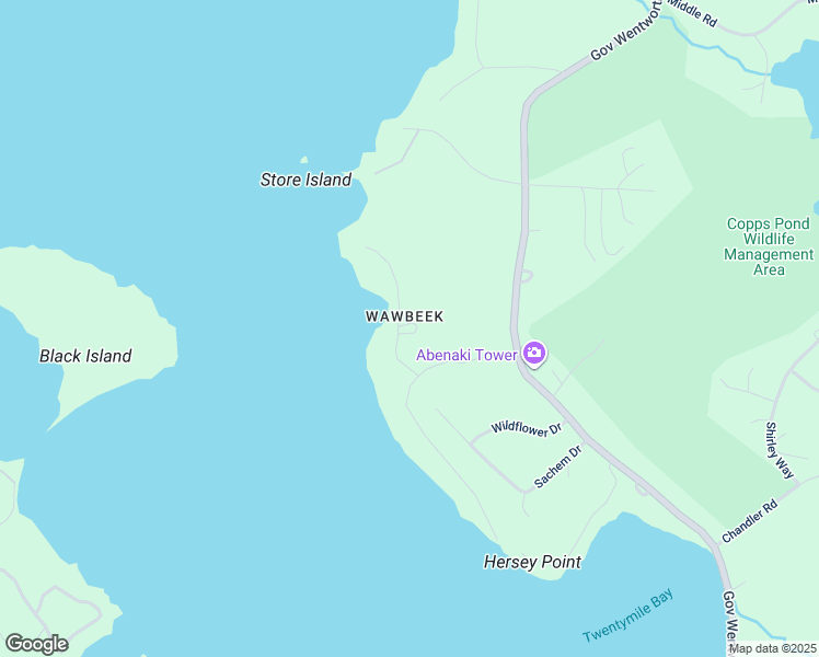 map of restaurants, bars, coffee shops, grocery stores, and more near 16 Wawbeek Road in Tuftonboro