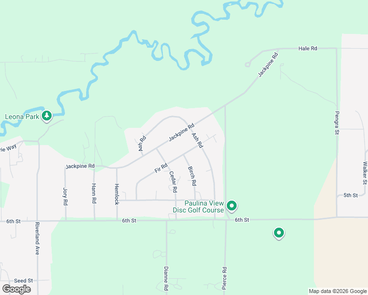 map of restaurants, bars, coffee shops, grocery stores, and more near 51549 Ash Road in La Pine