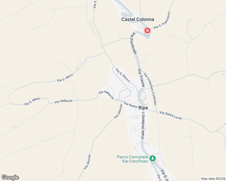 map of restaurants, bars, coffee shops, grocery stores, and more near 12 Via Mattei in Ripe