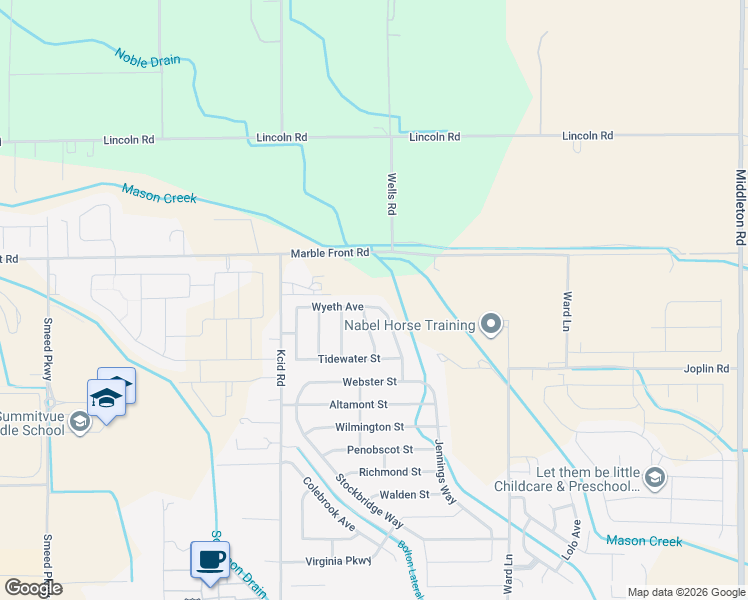 map of restaurants, bars, coffee shops, grocery stores, and more near 11820 Longfellow Street in Caldwell