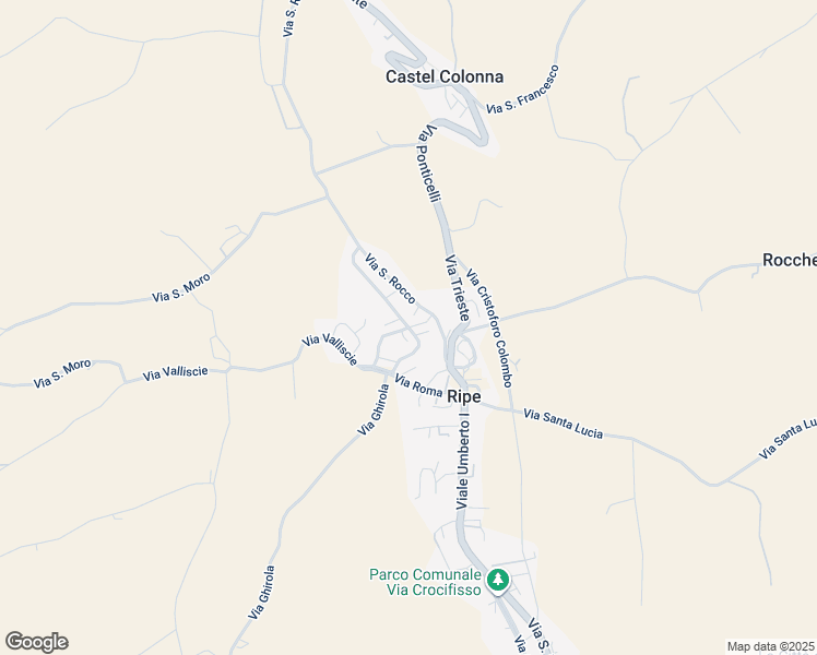 map of restaurants, bars, coffee shops, grocery stores, and more near Via Medi in Ripe