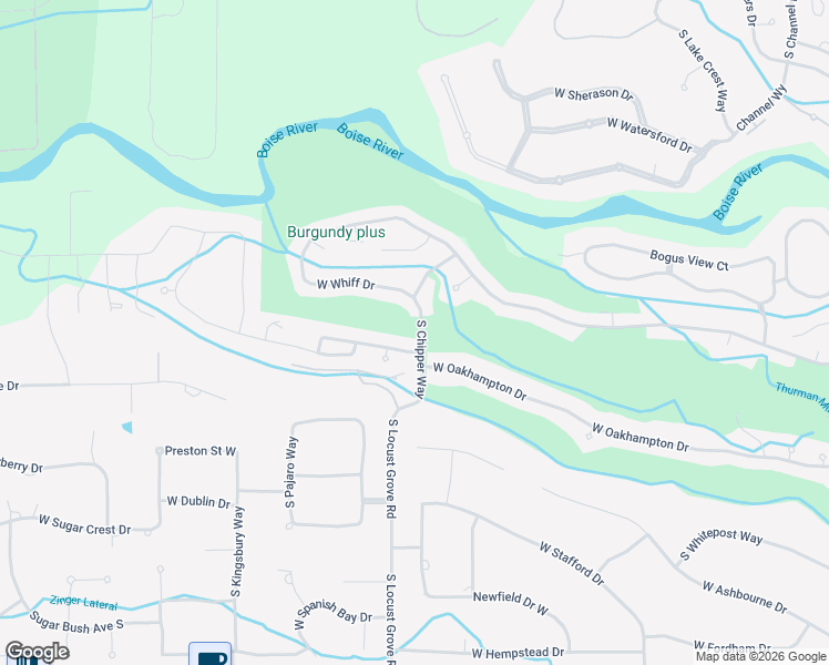 map of restaurants, bars, coffee shops, grocery stores, and more near 1512 West Oakhampton Drive in Eagle