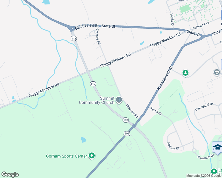 map of restaurants, bars, coffee shops, grocery stores, and more near 4 Heather Way in Gorham