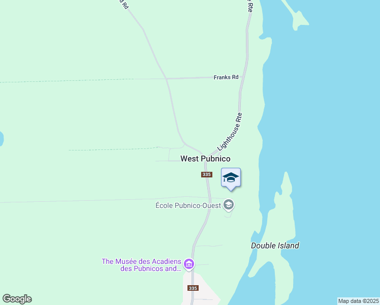 map of restaurants, bars, coffee shops, grocery stores, and more near 1314 Argyle Sound Road in West Pubnico