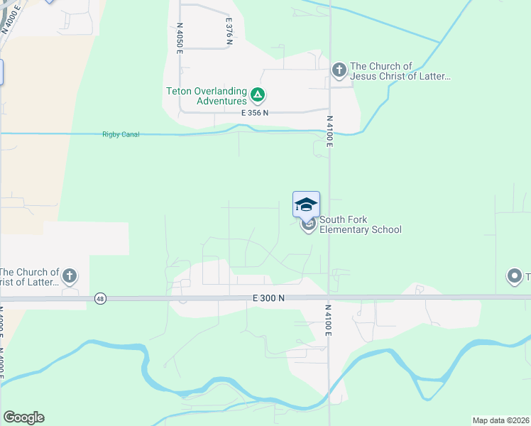map of restaurants, bars, coffee shops, grocery stores, and more near 1035 Moor Drive in Rigby