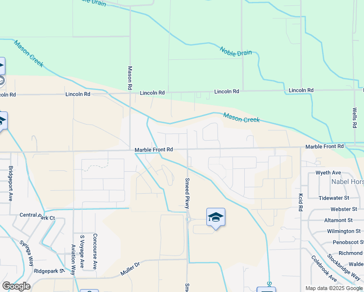 map of restaurants, bars, coffee shops, grocery stores, and more near 4520 Marble Front Road in Caldwell