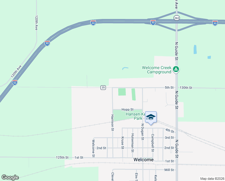 map of restaurants, bars, coffee shops, grocery stores, and more near 515 Harrison Street in Welcome