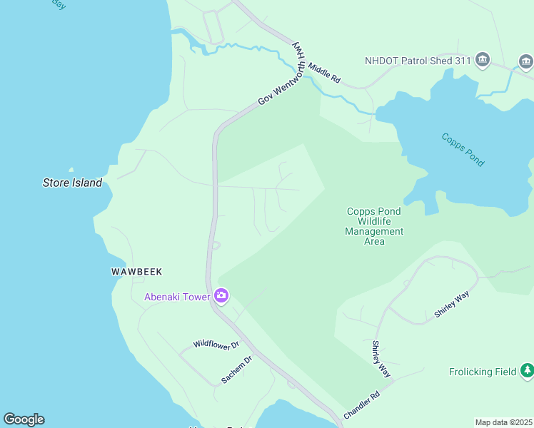 map of restaurants, bars, coffee shops, grocery stores, and more near 7 Copps Hill Road in Tuftonboro