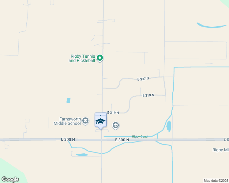 map of restaurants, bars, coffee shops, grocery stores, and more near 339 N 3710 E in Rigby