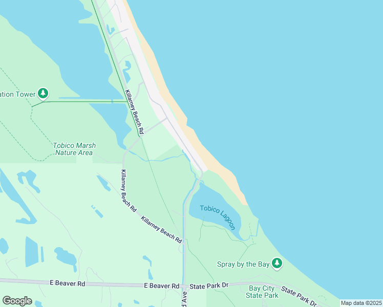 map of restaurants, bars, coffee shops, grocery stores, and more near 104 Little Killarney Beach Road in Bay City