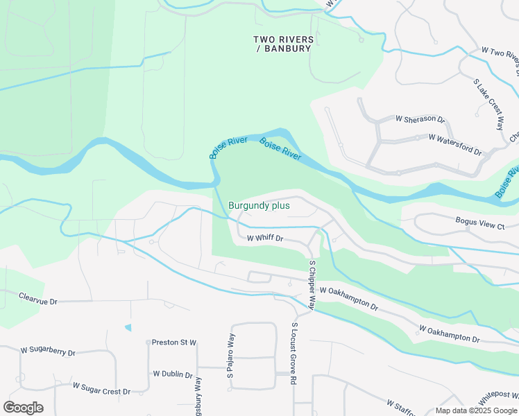 map of restaurants, bars, coffee shops, grocery stores, and more near 1843 West Colchester Drive in Eagle