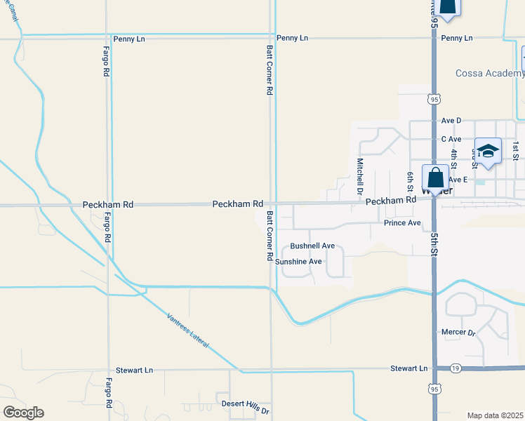 map of restaurants, bars, coffee shops, grocery stores, and more near 26511 Peckham Road in Wilder