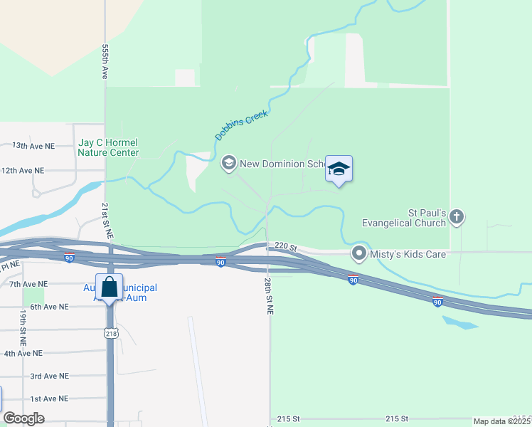 map of restaurants, bars, coffee shops, grocery stores, and more near 1101 28th Street Northeast in Austin
