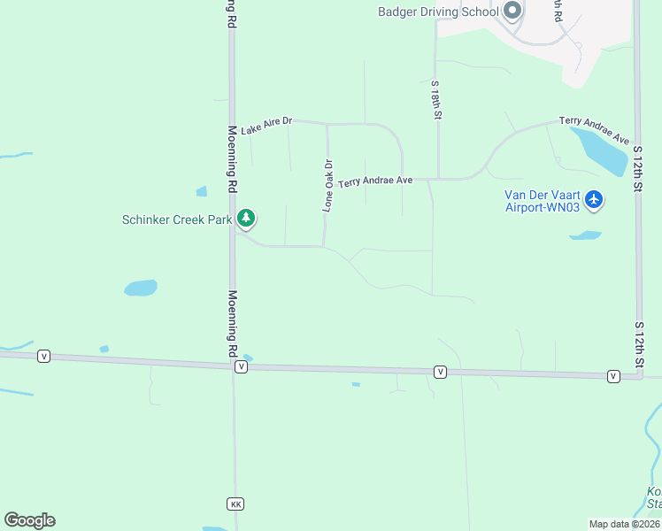 map of restaurants, bars, coffee shops, grocery stores, and more near 2118 Schinker Creek Road in Sheboygan