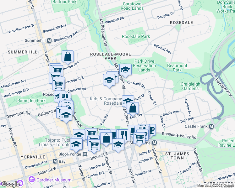 map of restaurants, bars, coffee shops, grocery stores, and more near 4 Corrigan Close in Toronto