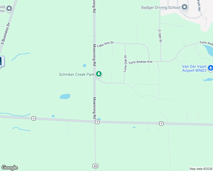 map of restaurants, bars, coffee shops, grocery stores, and more near 6505 Moenning Road in Sheboygan