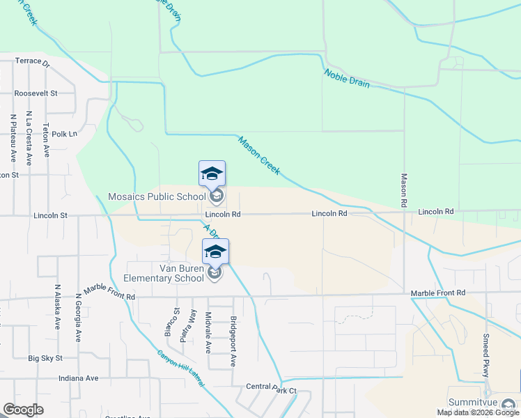 map of restaurants, bars, coffee shops, grocery stores, and more near 3220 Lincoln Road in Caldwell