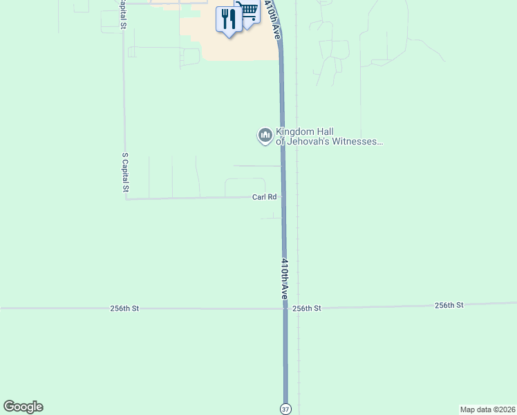 map of restaurants, bars, coffee shops, grocery stores, and more near 1100 Sunset Road in Mitchell
