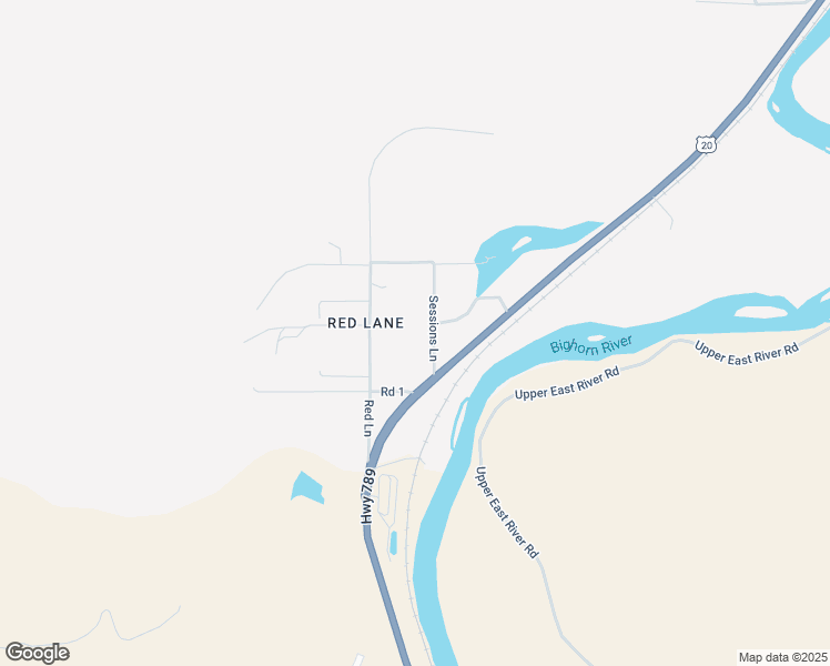 map of restaurants, bars, coffee shops, grocery stores, and more near 284 Red Lane in Thermopolis