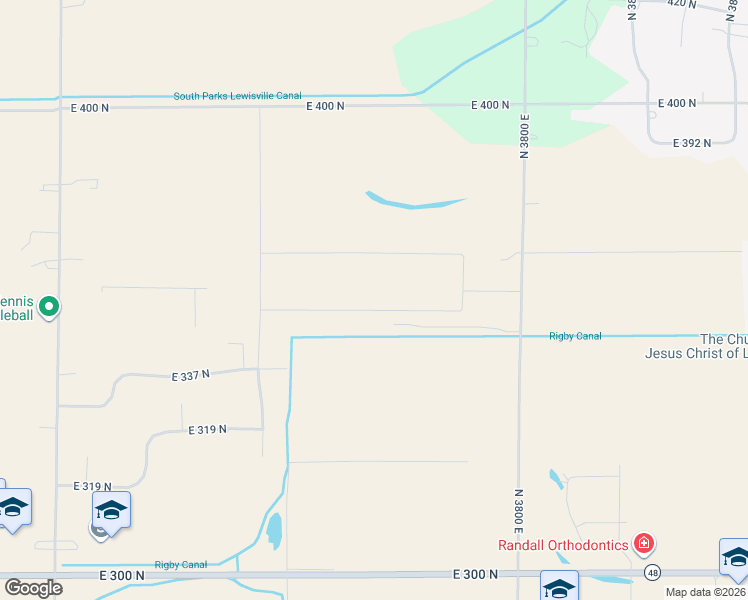 map of restaurants, bars, coffee shops, grocery stores, and more near in Rigby