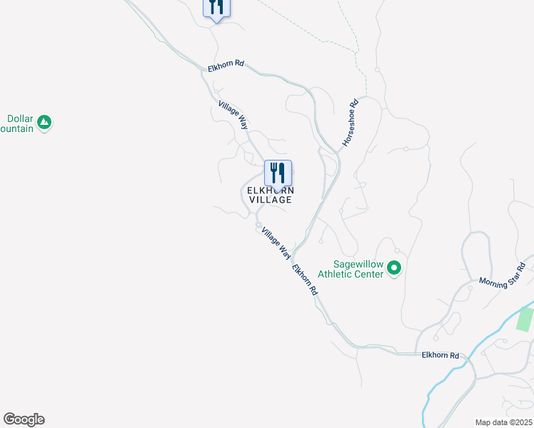 map of restaurants, bars, coffee shops, grocery stores, and more near 103 Village Way in Sun Valley