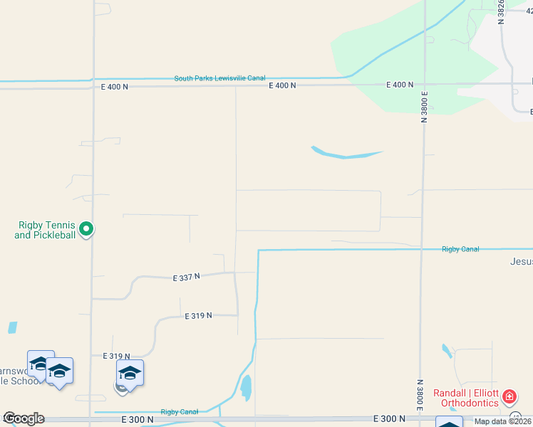 map of restaurants, bars, coffee shops, grocery stores, and more near in Rigby