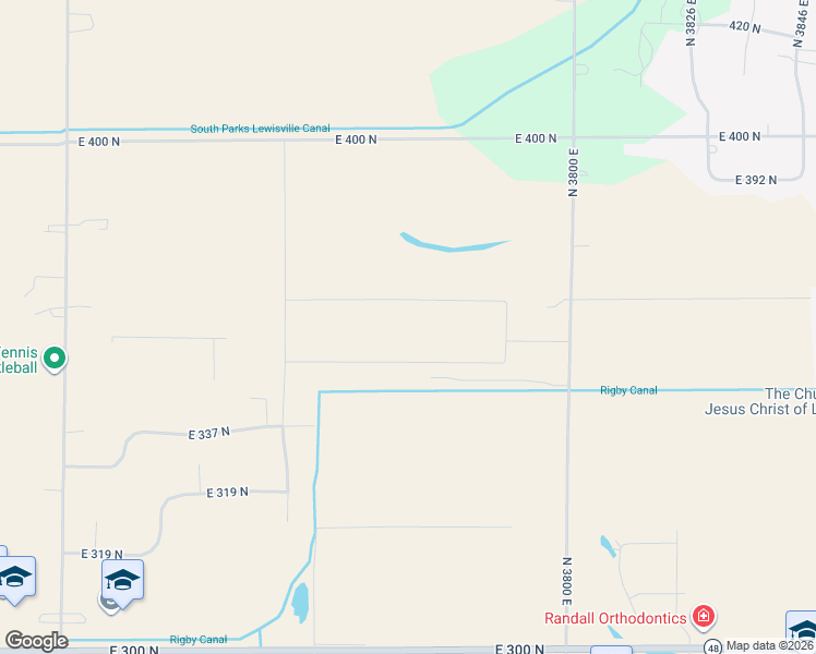 map of restaurants, bars, coffee shops, grocery stores, and more near in Rigby