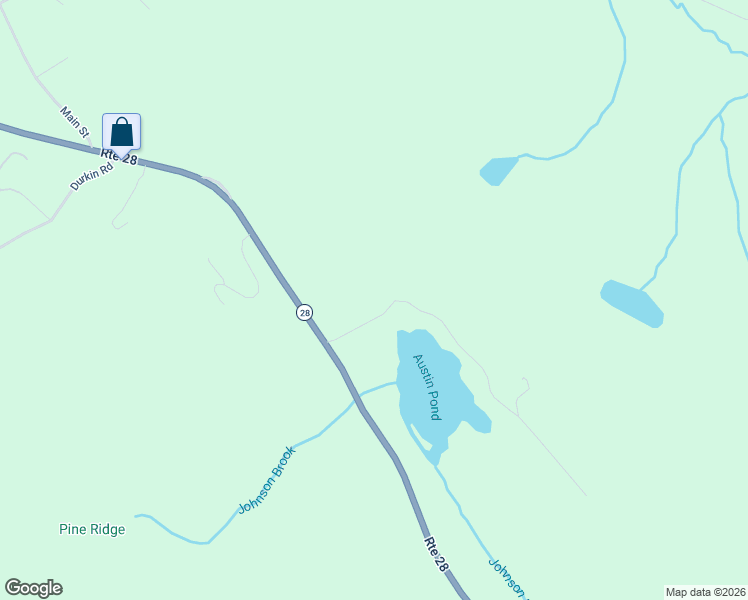map of restaurants, bars, coffee shops, grocery stores, and more near 35 Austin Pond Road in North Creek