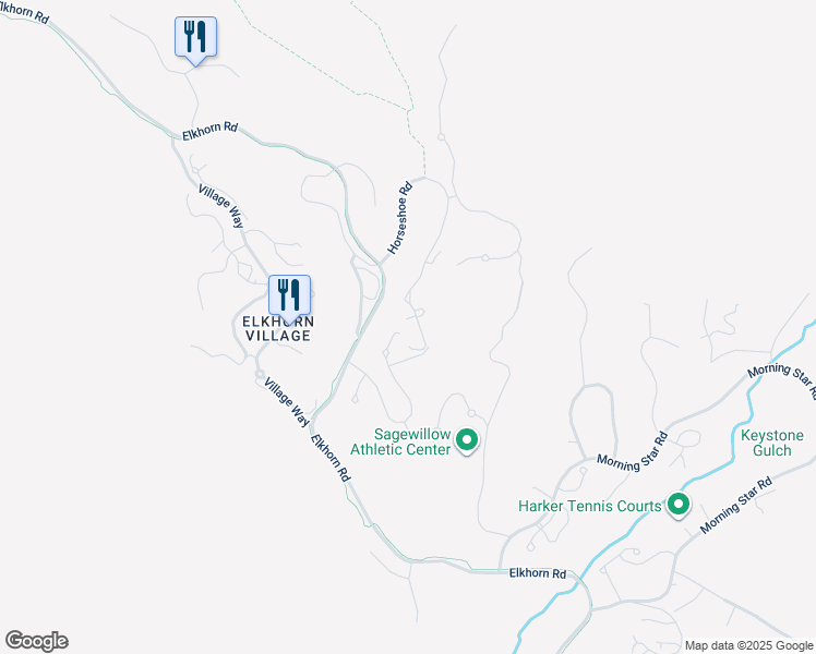 map of restaurants, bars, coffee shops, grocery stores, and more near 4123 Bluff Condo Drive in Sun Valley