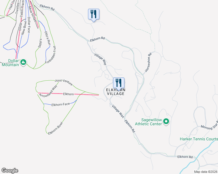 map of restaurants, bars, coffee shops, grocery stores, and more near in Sun Valley