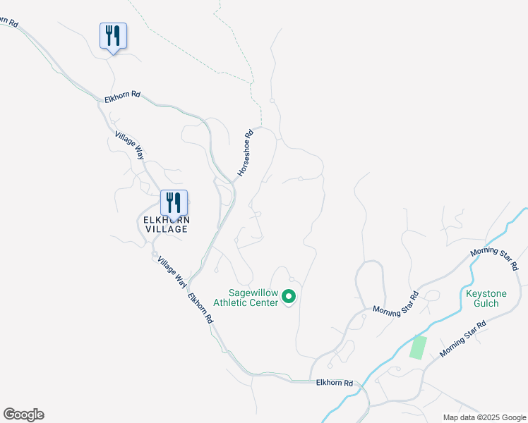 map of restaurants, bars, coffee shops, grocery stores, and more near 4123 Bluff Condo Drive in Sun Valley