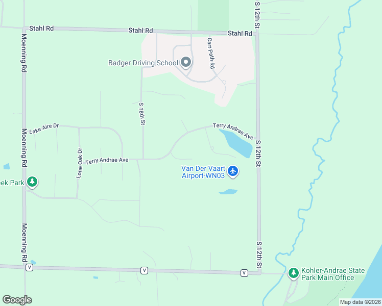 map of restaurants, bars, coffee shops, grocery stores, and more near 1720 Andrae Circle in Sheboygan