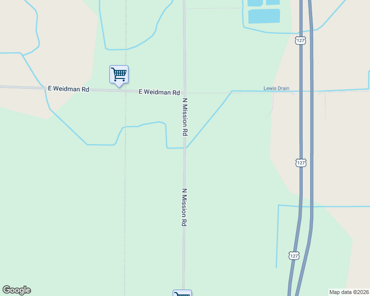 map of restaurants, bars, coffee shops, grocery stores, and more near 2705 North Mission Road in Mount Pleasant