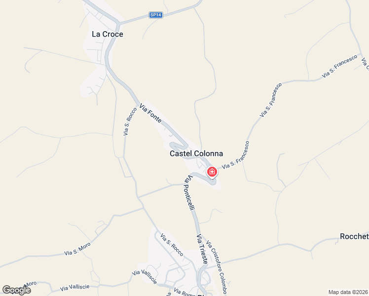 map of restaurants, bars, coffee shops, grocery stores, and more near 12 Via Guglielmo Marconi in Castel Colonna