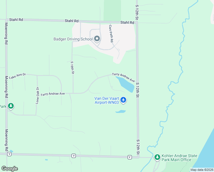 map of restaurants, bars, coffee shops, grocery stores, and more near 1720 Andrae Circle in Sheboygan