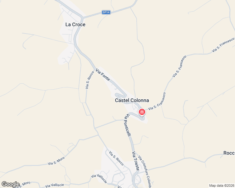 map of restaurants, bars, coffee shops, grocery stores, and more near 12 Via Guglielmo Marconi in Castel Colonna