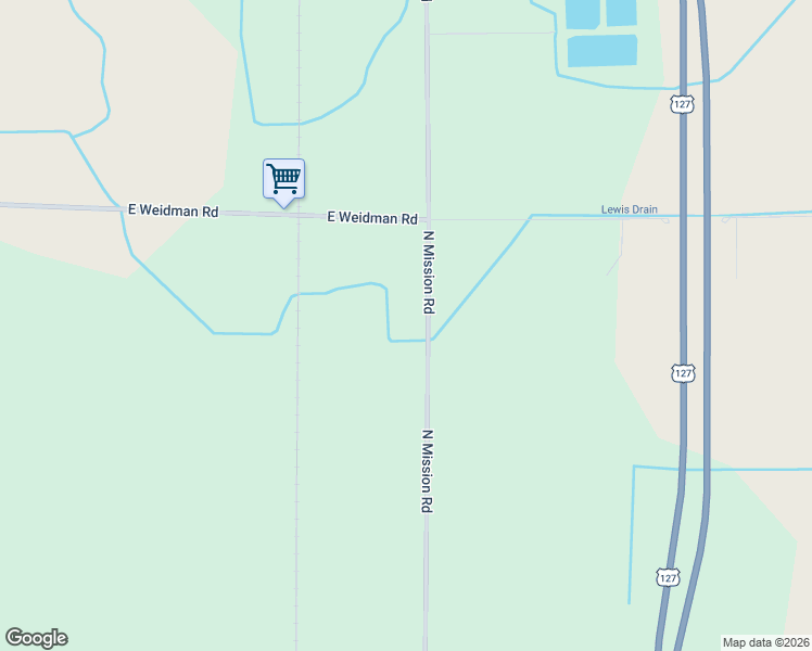 map of restaurants, bars, coffee shops, grocery stores, and more near 2705 North Mission Road in Mount Pleasant
