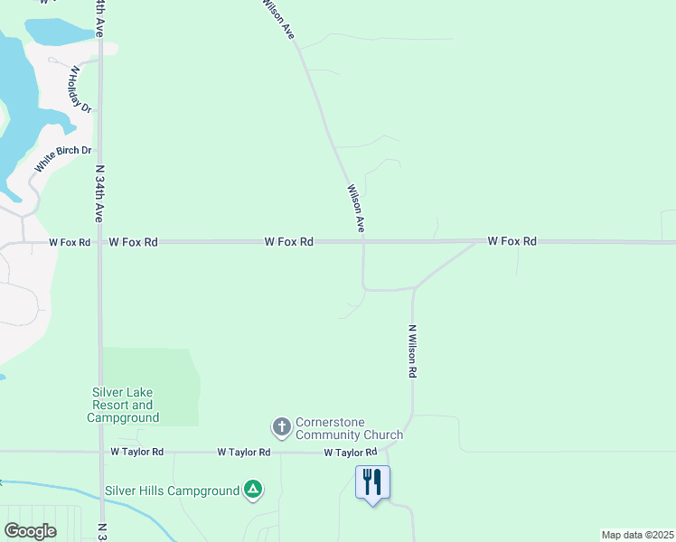 map of restaurants, bars, coffee shops, grocery stores, and more near 7363 West Fox Road in Mears