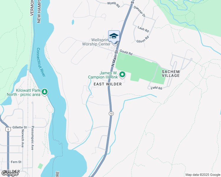 map of restaurants, bars, coffee shops, grocery stores, and more near 376 New Hampshire 10 in Lebanon