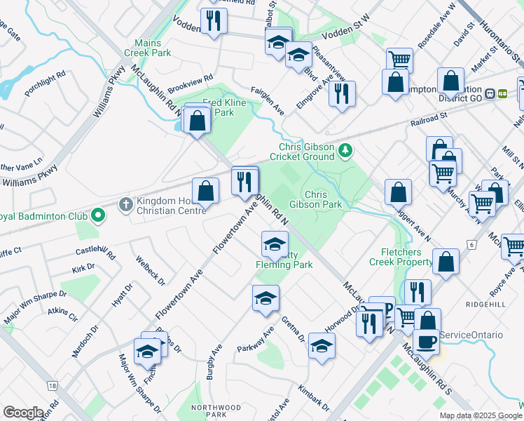 15 Leslie Street, Brampton ON Walk Score
