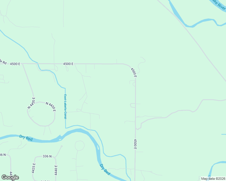 map of restaurants, bars, coffee shops, grocery stores, and more near 4484 East 400 North in Rigby