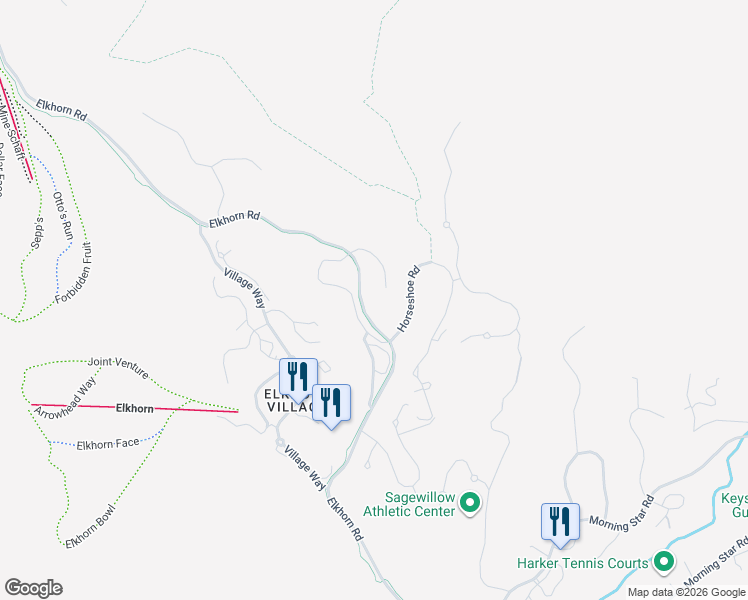 map of restaurants, bars, coffee shops, grocery stores, and more near 101-115 Blue Grouse Road in Hailey