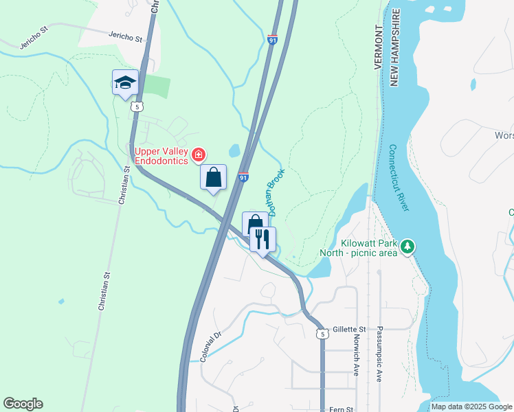 map of restaurants, bars, coffee shops, grocery stores, and more near 16 Candlelight Terrace in Hartford