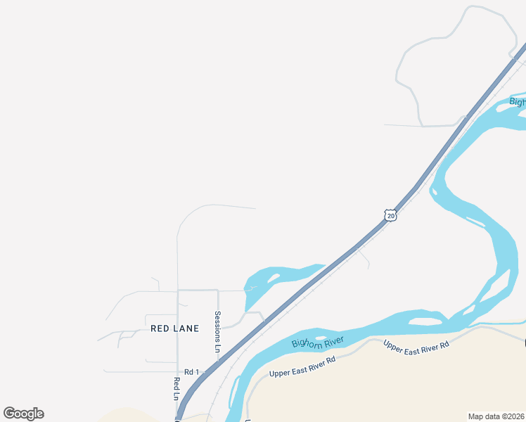 map of restaurants, bars, coffee shops, grocery stores, and more near 278-282 Red Lane in Thermopolis