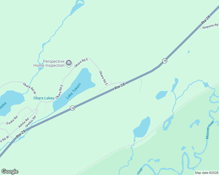 map of restaurants, bars, coffee shops, grocery stores, and more near 430 Okara Road East in Thendara