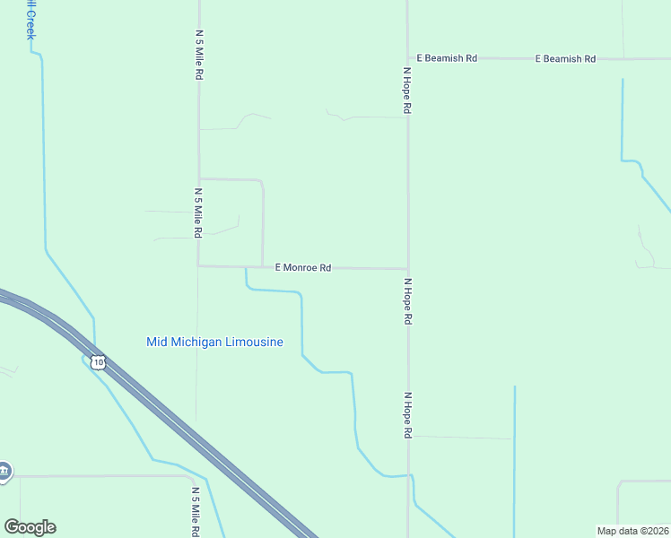 map of restaurants, bars, coffee shops, grocery stores, and more near 679 East Monroe Road in Midland